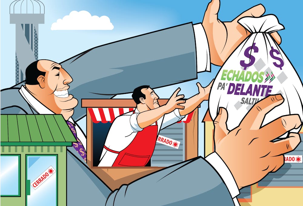 La estratwgoa Echados Pa'Delante del gobeirno de Saltillo repartió los recursos entre empresarios que no los necesitaban